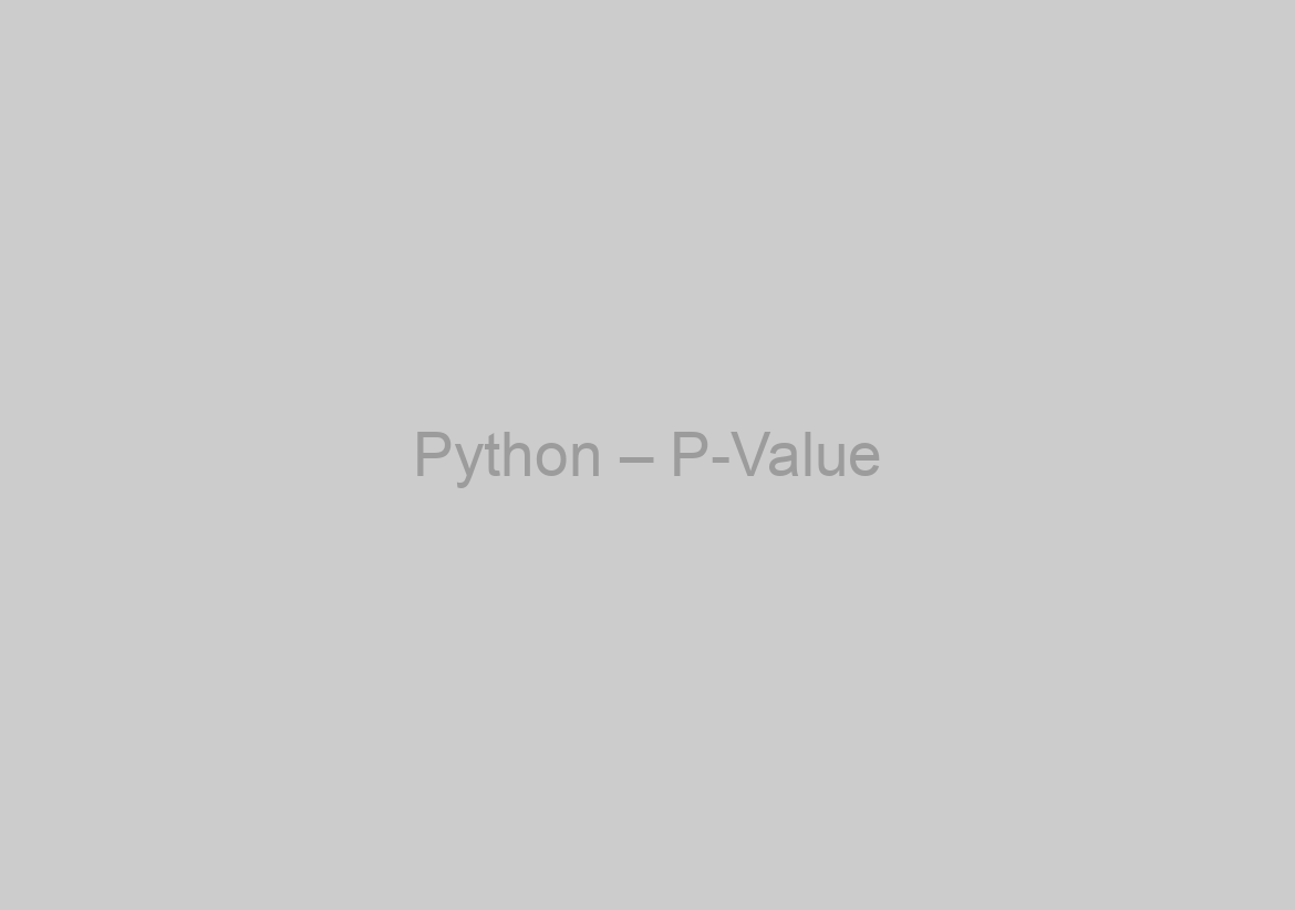 Python – P-Value